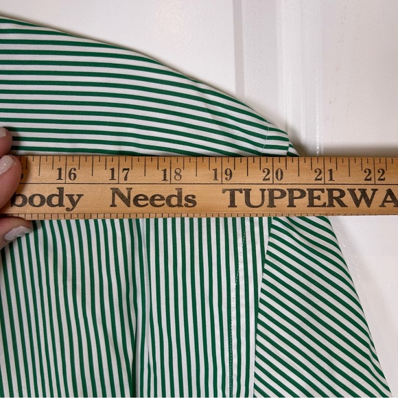 Ralph Lauren Men's Oxford Shirt Green and White Stripes Size XL Regular Fit - Picture 8 of 10